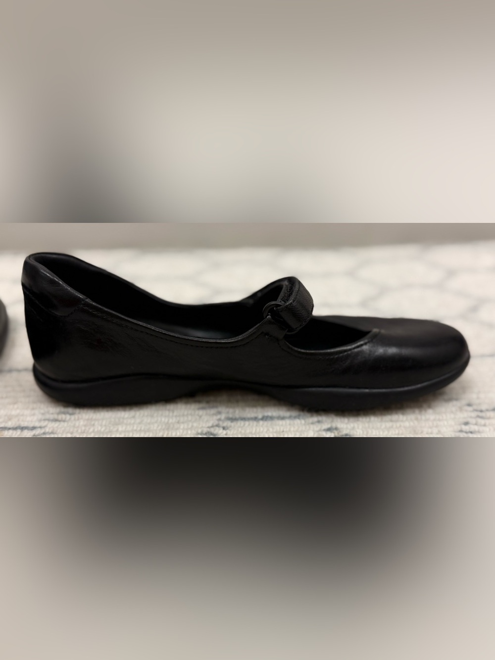 Archival PRADA SPORT Y2K Black Leather Mary Jane Flats Linea Rossa Red Stripe 37 - Picture 14 of 16